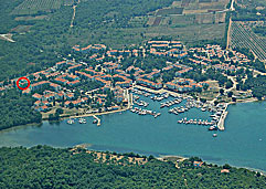 Počitniška hiša Červar Poreč avio posnetek