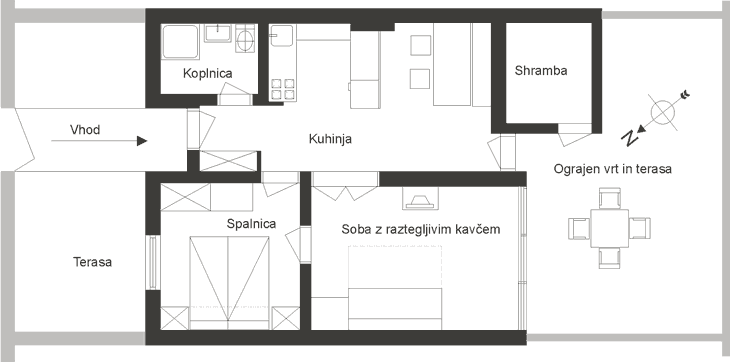 Počitniška hiša Destina Červar poreč tloris